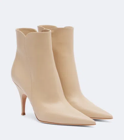 Gianvito Rossi Sofia 95 Leather Ankle Boots In Multi