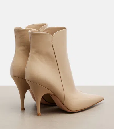 Gianvito Rossi Sofia 95 Leather Ankle Boots In Multi