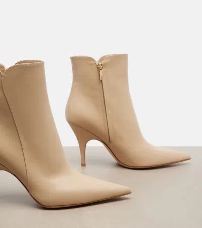Gianvito Rossi Sofia 95 Leather Ankle Boots In Multi