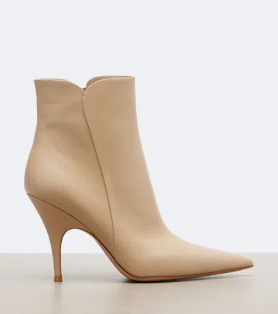 Gianvito Rossi Sofia 95 Leather Ankle Boots In Multi