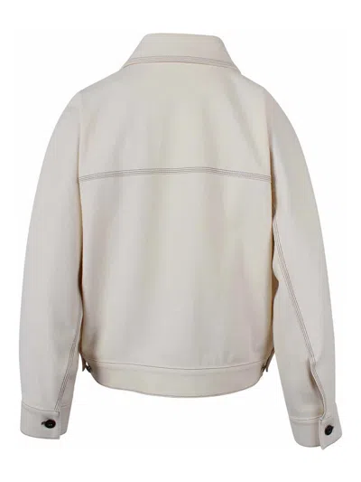 Max Mara Denim-effect Jersey Overshirt In Gray