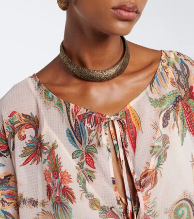 Etro Paisley Kaftan In Multi