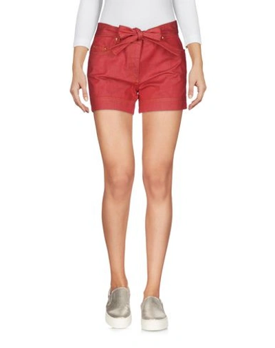 Boutique Moschino Denim Shorts In Red