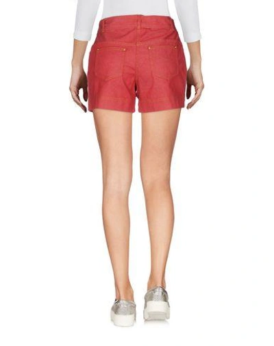 Shop Boutique Moschino Denim Shorts In Red