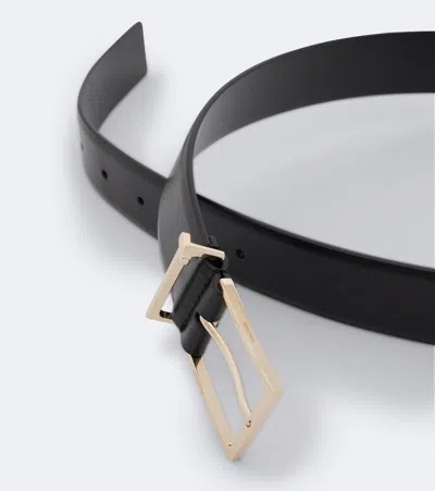 Tom Ford T Loop Leather Belt In Black