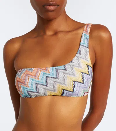 Missoni One-shoulder Zigzag Bikini Set In Multi