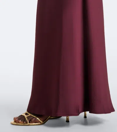 Simkhai Reannon Halterneck Satin Gown In Brown