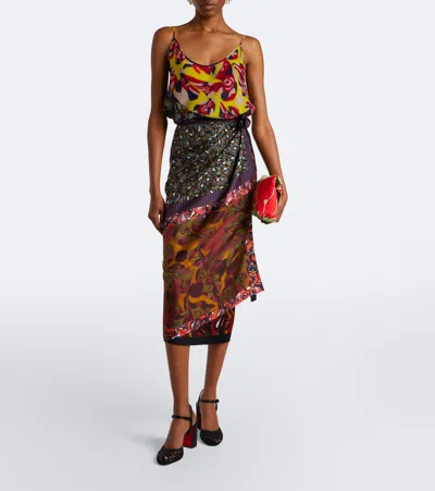 Christian Louboutin Jane Pump Nandina 85 Satin-crepe Pumps In Animal Print