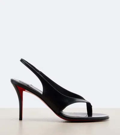 Christian Louboutin Miss Z Infradita 80 Leather Sandals In Black