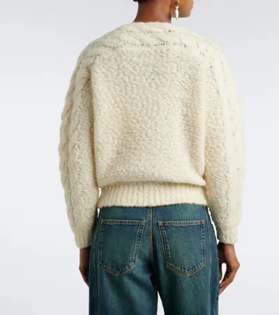 Isabel Marant Ponara Wool-blend Sweater In White