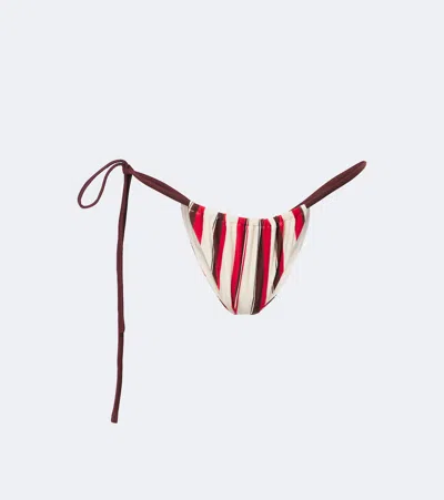 Sir Alva String Bikini Bottoms Laila Stripe In Red