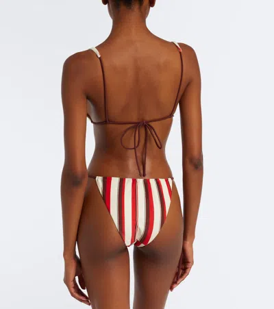 Sir Alva String Bikini Bottoms Laila Stripe In Red