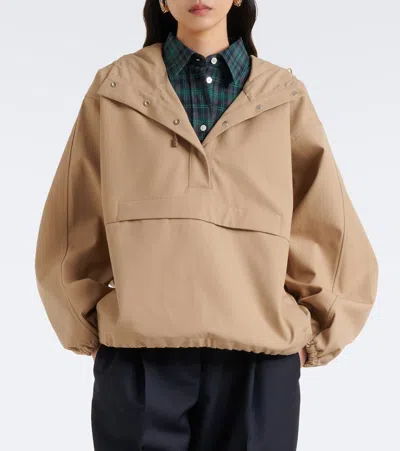 Rohe Hooded Oversized Jacket In Brown