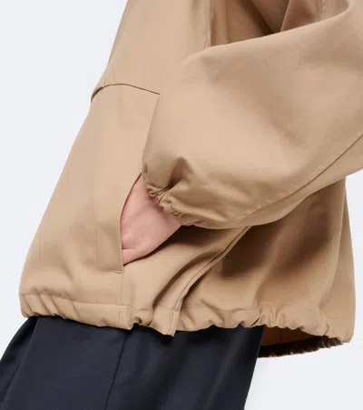 Rohe Hooded Oversized Jacket In Brown