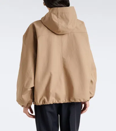 Rohe Hooded Oversized Jacket In Brown