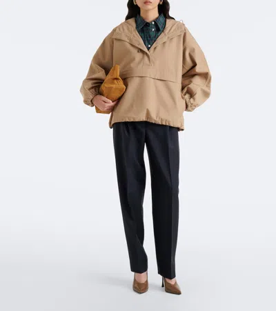 Rohe Hooded Oversized Jacket In Brown