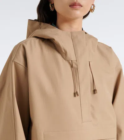Rohe Hooded Oversized Jacket In Brown