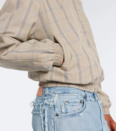 Acne Studios Checked Technical Jacket In Gray