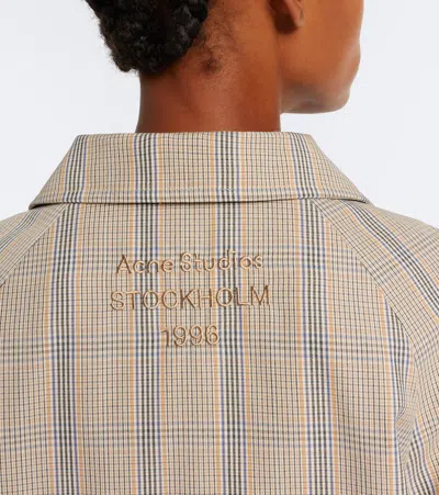 Acne Studios Checked Technical Jacket In Gray