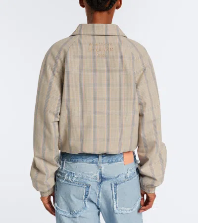 Acne Studios Checked Technical Jacket In Gray