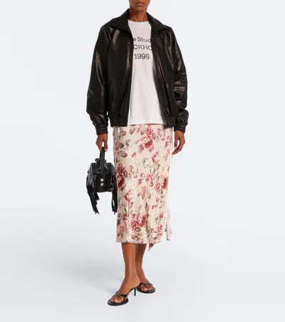 Acne Studios Leather Jacket In Black
