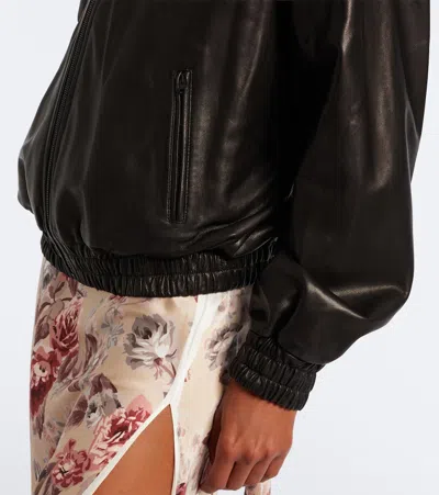 Acne Studios Leather Jacket In Black