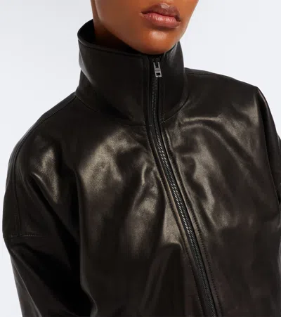 Acne Studios Leather Jacket In Black