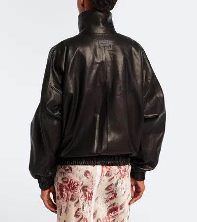 Acne Studios Leather Jacket In Black