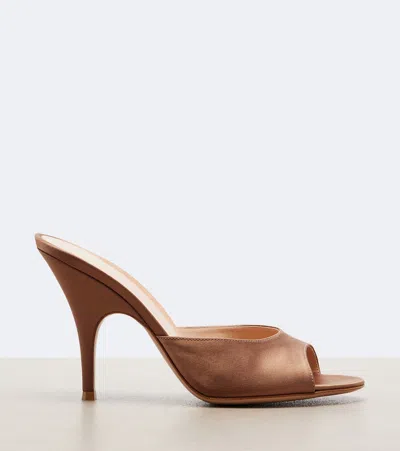 Gianvito Rossi Sofia Satin Mules In Multi