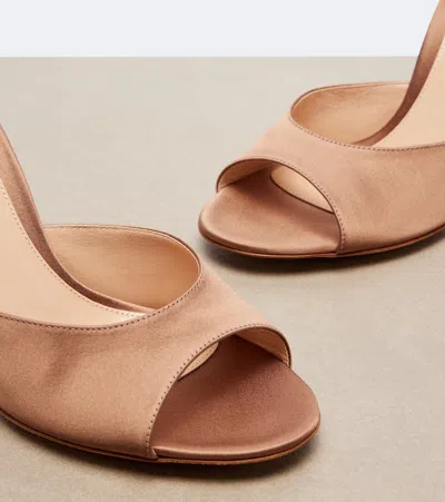 Gianvito Rossi Sofia Satin Mules In Multi