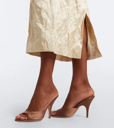 Gianvito Rossi Sofia Satin Mules In Multi