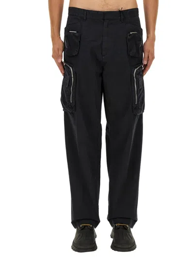 Dsquared2 Black Relaxed Cargo Pants In Black