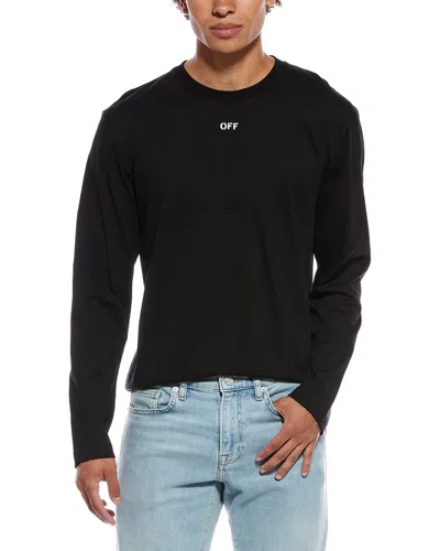 Off-white Long-sleeved T-shirt In Black