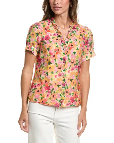 Cece V-neck Top In Brown