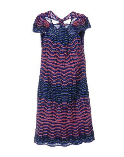 Shop M Missoni Knee-length Dress In Purple