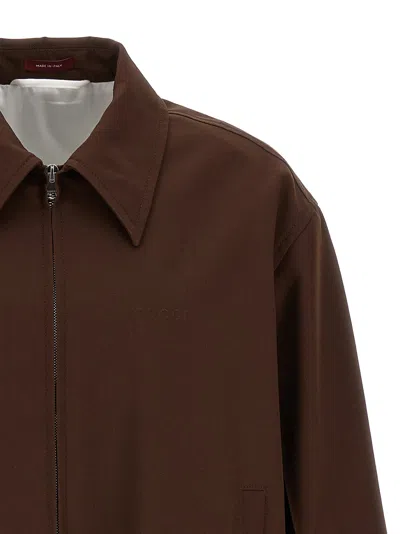 Gucci Wool Bomber-style Jacket In Brown