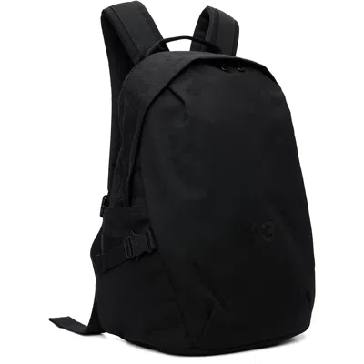 Y-3 Black Bonded-logo Backpack In Black