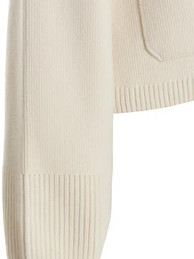 Khaite The Scarlet Cashmere Cardigan In White