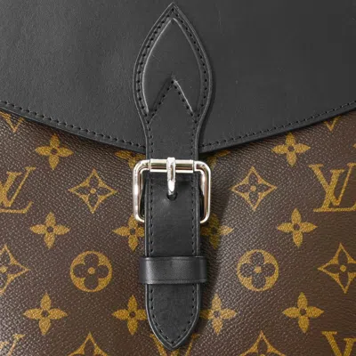 Pre-owned Louis Vuitton Black Brown Leather Backpack () In Multi