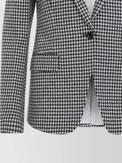 Tom Ford Houndstooth Single Breasted Tailored Jacket In Multi