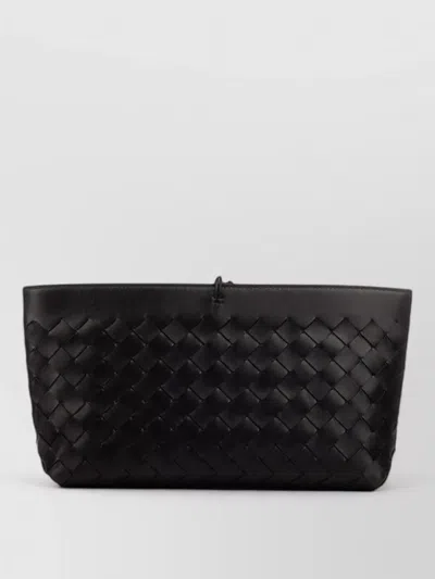 Bottega Veneta Rectangular Clutch Bag Woven Texture Hardware