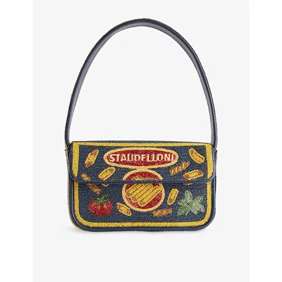 Staud Tommy Small Beaded Shoulder Bag