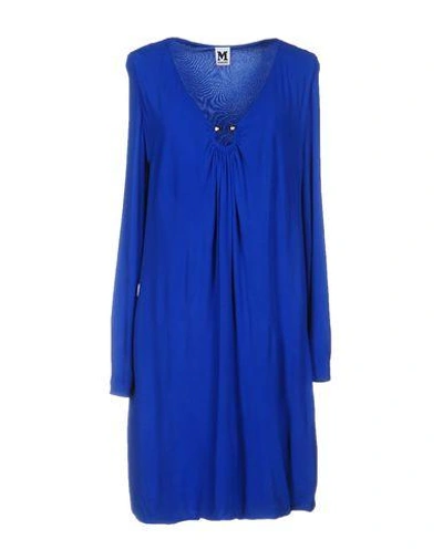 M Missoni Short Dress In Bright Blue