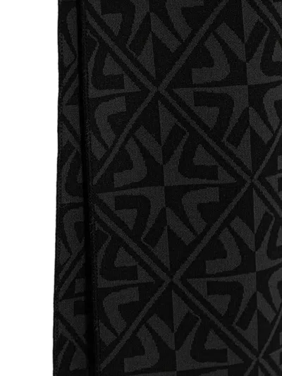 Newland Geometric-pattern Scarf In Black