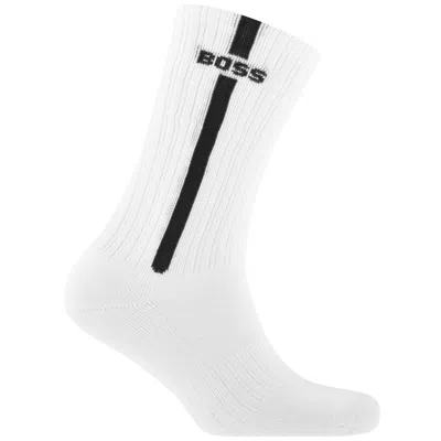Hugo Boss Boss Active 3 Pack Quarter Socks White In White