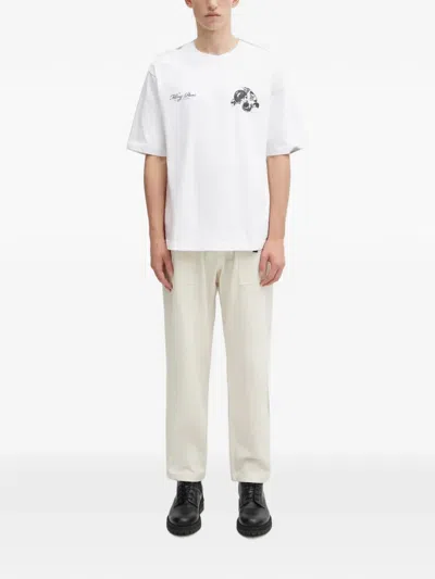 Filling Pieces Printed T-shirt In White
