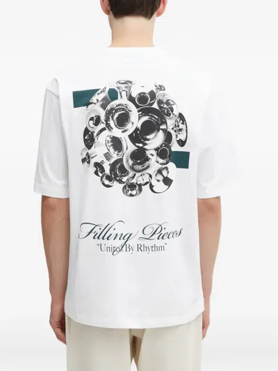 Filling Pieces Printed T-shirt In White