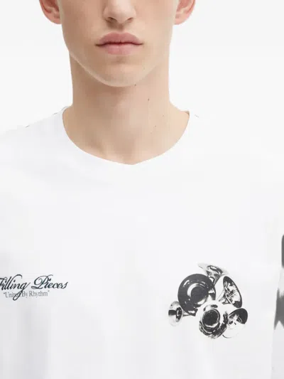 Filling Pieces Printed T-shirt In White