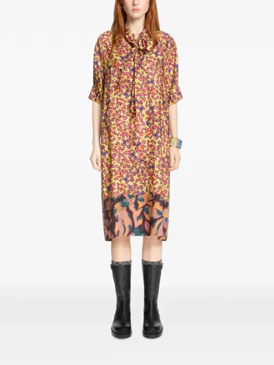 Dries Van Noten Mid Calf Boots Chunky Heel Closed Toe In Black