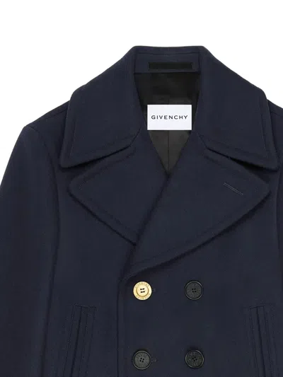 Givenchy Double-breasted Notched-lapels Jacket In Blue